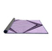 Thickness of Patterned Purple Flower Purple Rug, pat3657pur