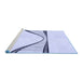 Sideview of Machine Washable Transitional Lavender Blue Rug, wshpat3658blu