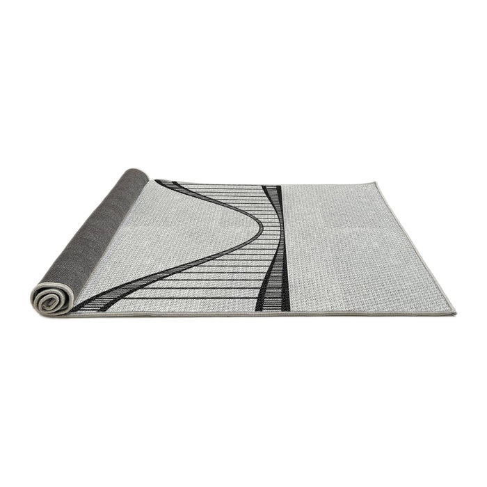 Thickness of Patterned Platinum Gray Rug, pat3658gry