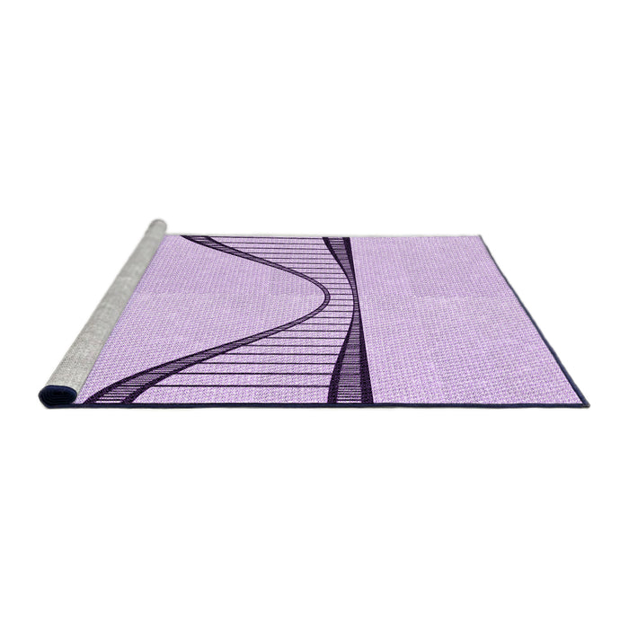 Sideview of Machine Washable Transitional Orchid Purple Rug, wshpat3658pur