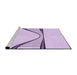 Sideview of Machine Washable Transitional Orchid Purple Rug, wshpat3658pur