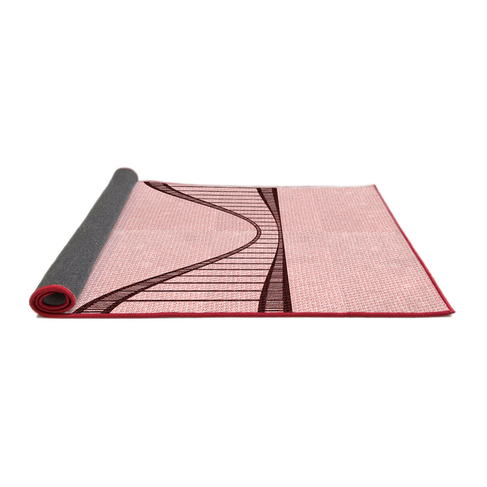 Thickness of Patterned Pink Rug, pat3658rd