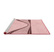 Sideview of Machine Washable Transitional Pink Rug, wshpat3658rd