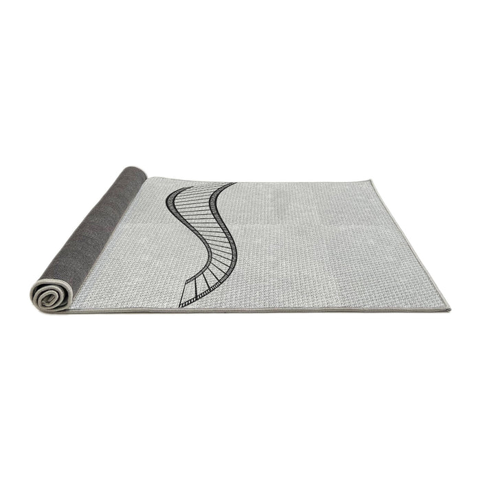 Thickness of Patterned Cloud Gray Rug, pat3659gry