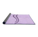 Thickness of Patterned Bright Lilac Purple Rug, pat3659pur