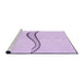 Sideview of Machine Washable Transitional Bright Lilac Purple Rug, wshpat3659pur