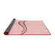 Thickness of Patterned Light Coral Pink Rug, pat3659rd