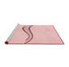 Sideview of Machine Washable Transitional Light Coral Pink Rug, wshpat3659rd