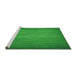 Sideview of Machine Washable Transitional Green Rug, wshpat366grn