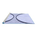 Sideview of Machine Washable Transitional Lavender Blue Rug, wshpat3660blu