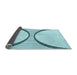 Thickness of Patterned Electric Blue Rug, pat3660lblu