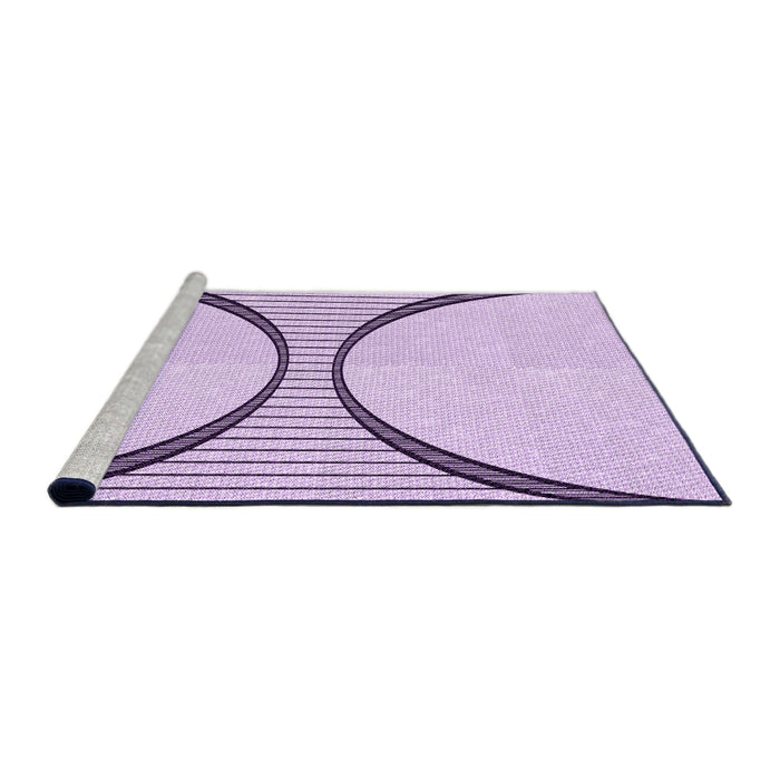 Sideview of Machine Washable Transitional Lilac Purple Rug, wshpat3660pur