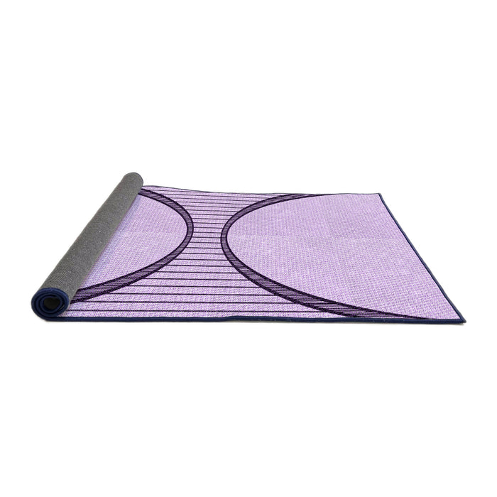 Thickness of Patterned Lilac Purple Rug, pat3660pur