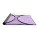 Thickness of Patterned Lilac Purple Rug, pat3660pur