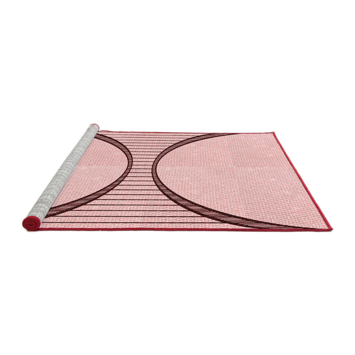 Sideview of Machine Washable Transitional Pink Rug, wshpat3660rd
