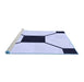 Sideview of Machine Washable Transitional Lavender Blue Rug, wshpat3661blu