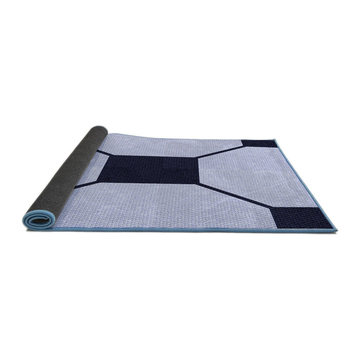 Thickness of Patterned Lavender Blue Rug, pat3661blu