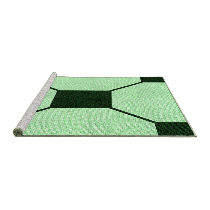 Sideview of Machine Washable Transitional Mint Green Rug, wshpat3661grn