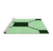 Sideview of Machine Washable Transitional Mint Green Rug, wshpat3661grn