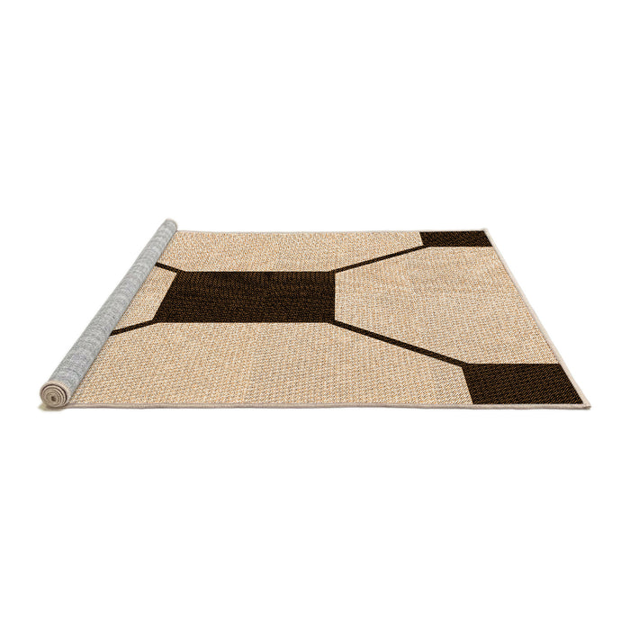 Sideview of Machine Washable Transitional Light Brown Rug, wshpat3661org