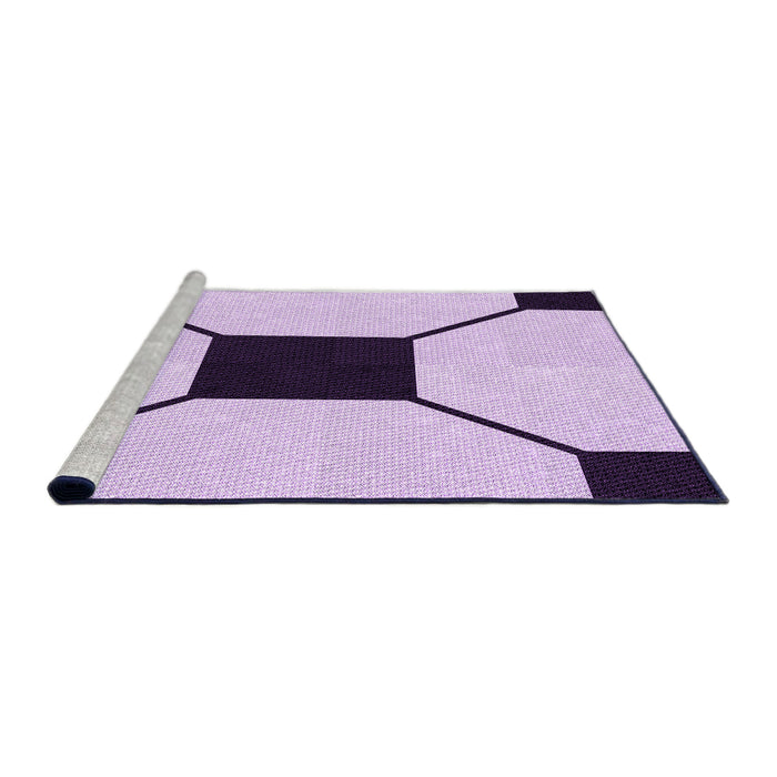 Sideview of Machine Washable Transitional Orchid Purple Rug, wshpat3661pur