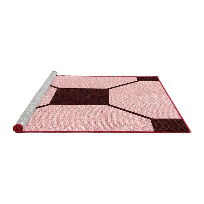 Sideview of Machine Washable Transitional Light Rose Pink Rug, wshpat3661rd
