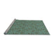 Sideview of Machine Washable Transitional Medium Aqua Marine Green Rug, wshpat3662lblu