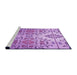 Sideview of Machine Washable Transitional Violet Purple Rug, wshpat3663pur