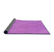 Thickness of Patterned Violet Purple Rug, pat3664pur