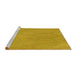 Sideview of Machine Washable Transitional Deep Yellow Rug, wshpat3664yw