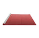 Sideview of Machine Washable Transitional Red Rug, wshpat3665rd