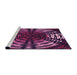 Sideview of Machine Washable Transitional Orchid Purple Rug, wshpat3666pur