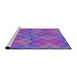 Sideview of Machine Washable Transitional Purple Rug, wshpat3667pur