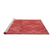 Sideview of Machine Washable Transitional Red Rug, wshpat3667rd