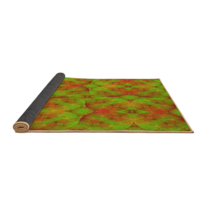 Thickness of Patterned Pistachio Green Rug, pat3667yw