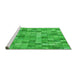 Sideview of Machine Washable Transitional Lime Green Rug, wshpat3668grn