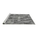 Sideview of Machine Washable Transitional Gray Rug, wshpat3668gry