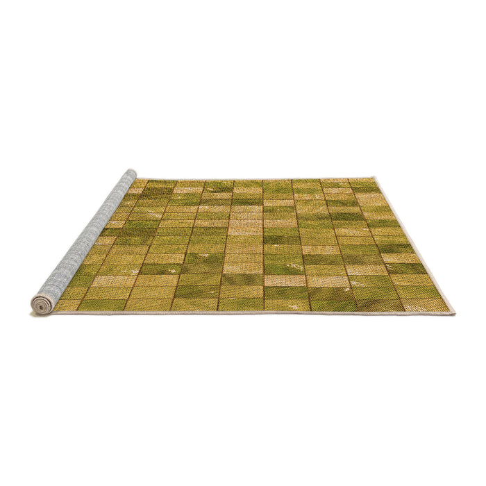 Sideview of Machine Washable Transitional Dark Bisque Brown Rug, wshpat3668org