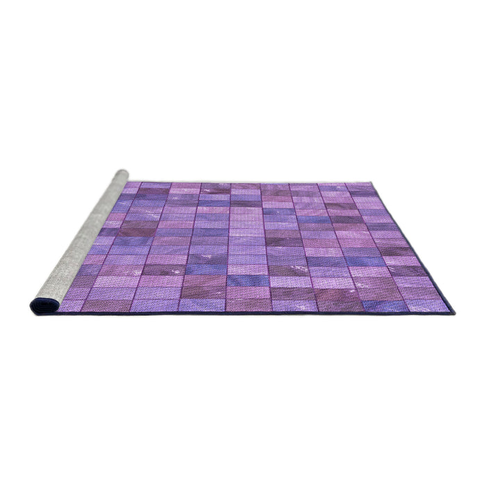 Sideview of Machine Washable Transitional Bright Lilac Purple Rug, wshpat3668pur