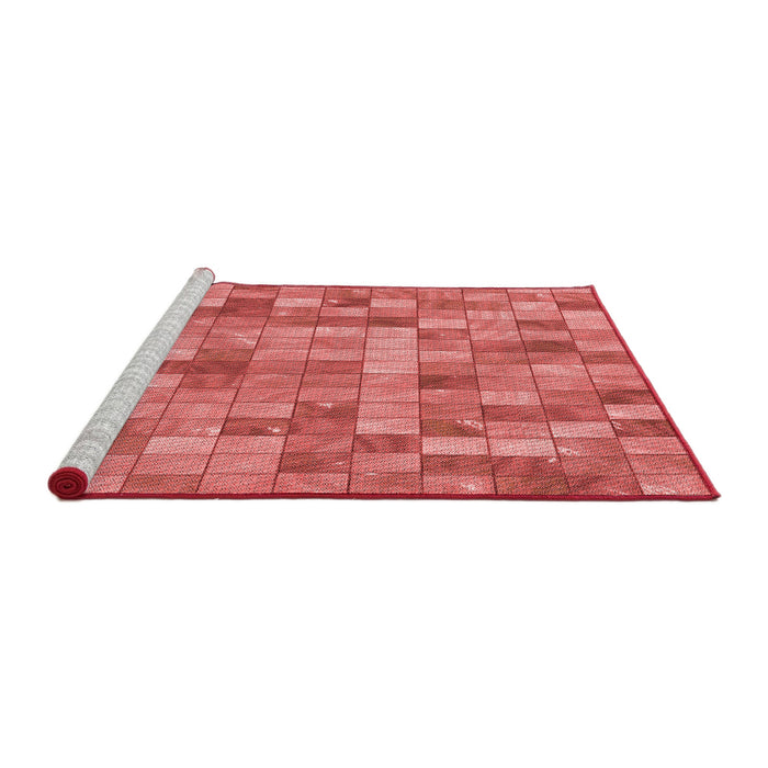 Sideview of Machine Washable Transitional Ruby Red Rug, wshpat3668rd
