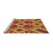 Sideview of Machine Washable Transitional Red Rug, wshpat3669org