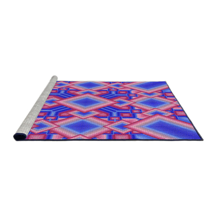 Sideview of Machine Washable Transitional Dark Orchid Purple Rug, wshpat3669pur