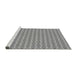 Sideview of Machine Washable Transitional Silver Gray Rug, wshpat367gry