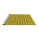 Sideview of Machine Washable Transitional Bright Gold Yellow Rug, wshpat367yw