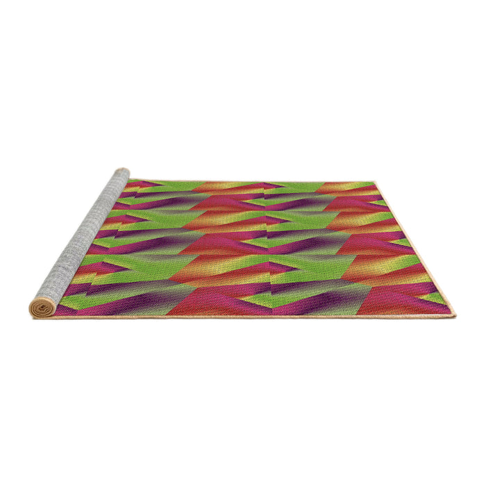 Sideview of Machine Washable Transitional Pistachio Green Rug, wshpat3670brn