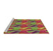 Sideview of Machine Washable Transitional Pistachio Green Rug, wshpat3670brn