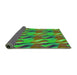 Thickness of Patterned Neon Green Rug, pat3670grn