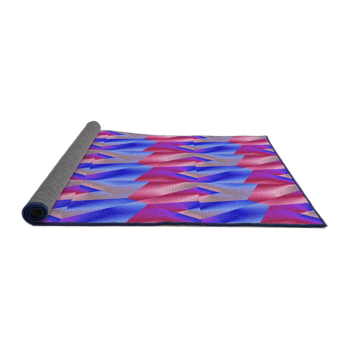Thickness of Patterned Medium Purple Rug, pat3670pur