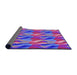 Thickness of Patterned Medium Purple Rug, pat3670pur