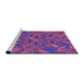 Sideview of Machine Washable Transitional Dark Magenta Purple Rug, wshpat3671pur